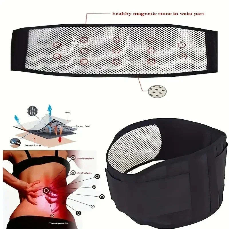Adjustable Self-Heating Magnetic Therapy Belt for Back and Waist – Sports Support & Waist Massage Belt